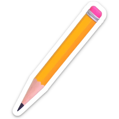 close-up of a survey pencil, vibrant colors sticker