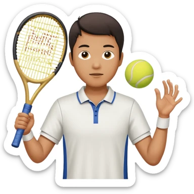 An Asian guy that plays tennis from USC sticker
