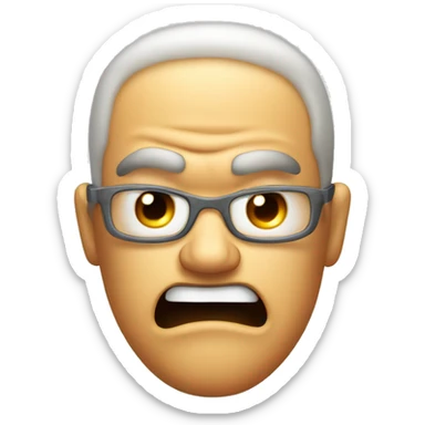 Boiling hot angry facial reaction with steam  sticker