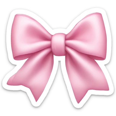 light pink bow sticker