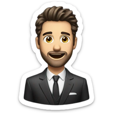 alex hormozi surprised wearing a suit sticker