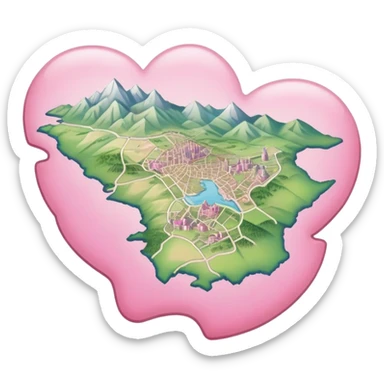 Malya map pink  sticker