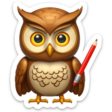 code writing owl sticker