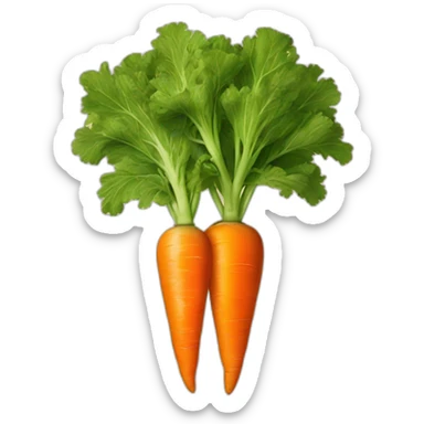Une carotte entre deux ognon sticker