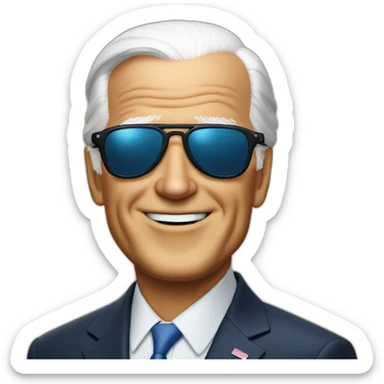 Joe biden with sunglass sticker