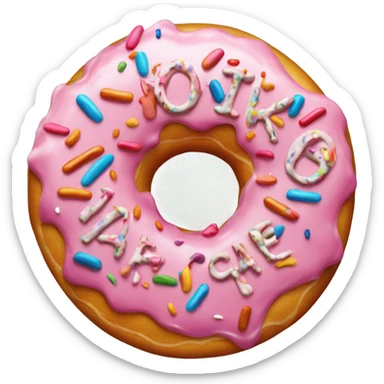 Donut that says take care sticker