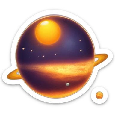sun planet solar system sticker