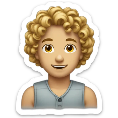 Kleiner Junge mit Locken sticker