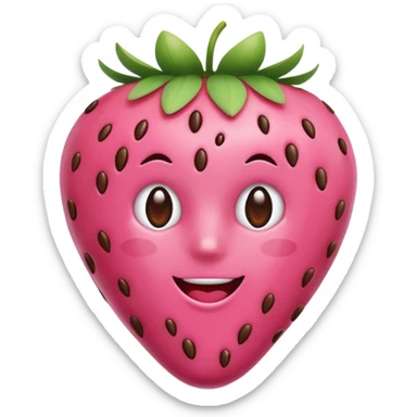 🍓i want this emoji exactly that has been dipped in pink chocolate  sticker