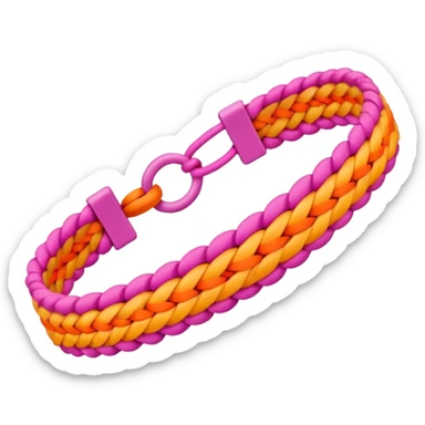 pink and orange friendship bracelet  sticker