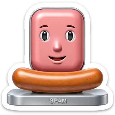  SPAM sausage jeff koons style sculpture sticker