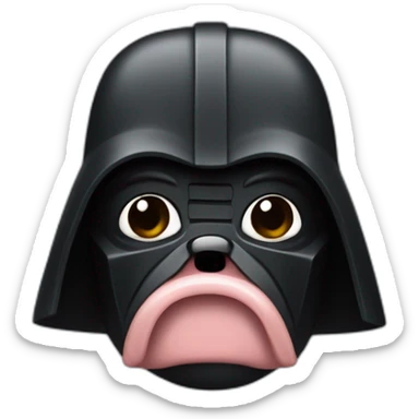 Dark vador qui a un nez de cochon sticker