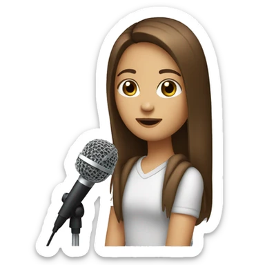 girl-with-long-brown-straight-hair-brown-eyes-holding microphone sticker