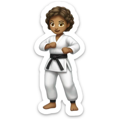 Muscular Martial Arts Girl sticker