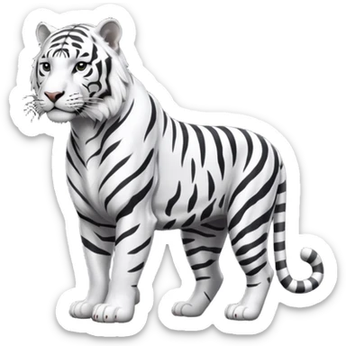 White tiger full with body sticker