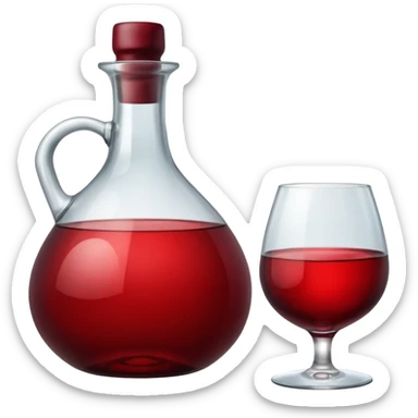 demijohn of wine sticker
