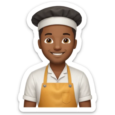 Food Truck Chef black man sticker