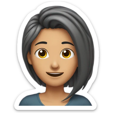 woman pulling out hair sticker