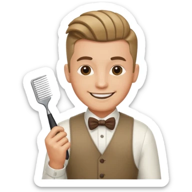 Barber with comb




 sticker