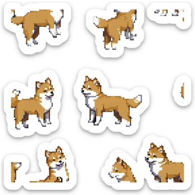 happy shiba inu dancing sticker