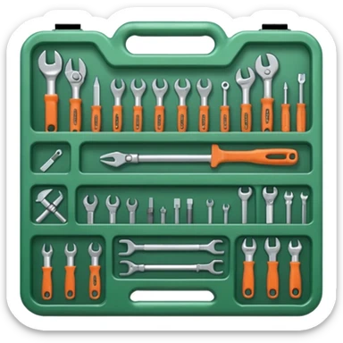 green mechanic tool table sticker