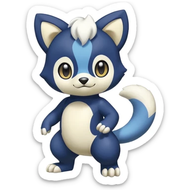 Clawitzer-Meowstic-Oshawott-Liepard-fusion (full body) sticker