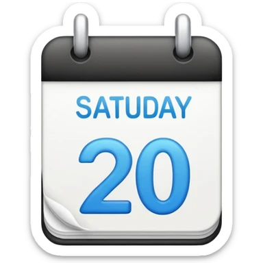 ios emoji styles for calendar that showed date 27 and titled Saturday sticker