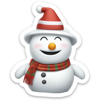 michelin man christmas snowman sticker