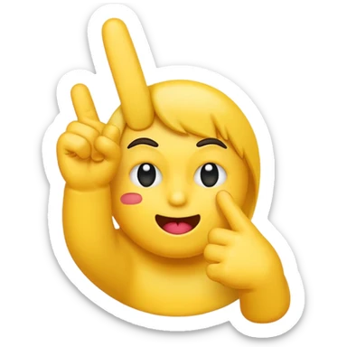 emoji throwing up middle finger sticker