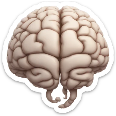 brain shaped like a cats head sticker