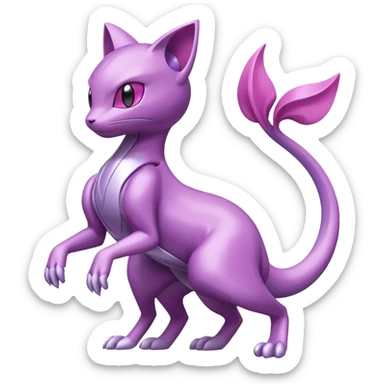 Genesect-Skitty-Mewtwo-Fakémon-hybrid-creature (full body)  sticker