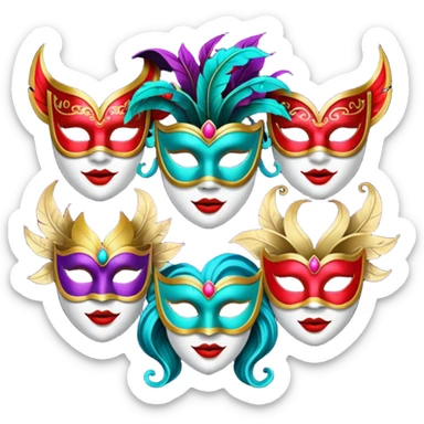 Masquerade Characters sticker