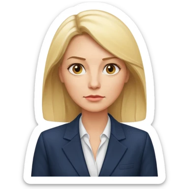 serious blond business woman in her forties sticker