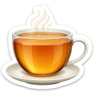 Ince belli bardakta cay sticker