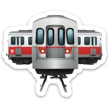 chicago cta train with logo sticker