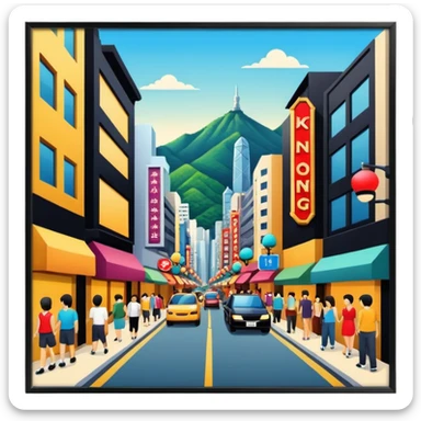 Hongkong Hollywood Street sticker