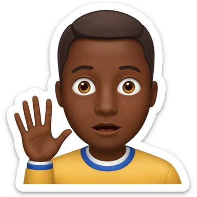 homme créole réunionnais  étonné  sticker