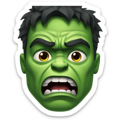 Angry hulk sticker
