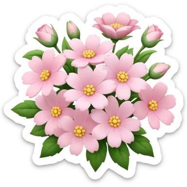 pale pink flower bouquet  sticker