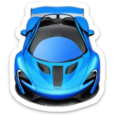 All blue mclaren, solid blue sticker