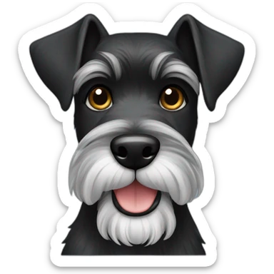Black Zwergschnauzer sticker