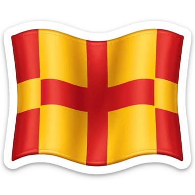 Flag red background yellow cross sticker