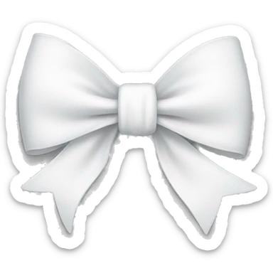 White bow  sticker