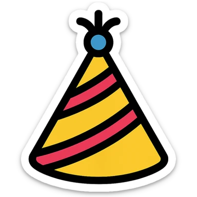 party hat sticker