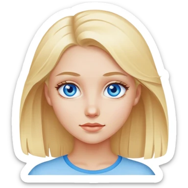 Blonde girl wit blue eyes  sticker