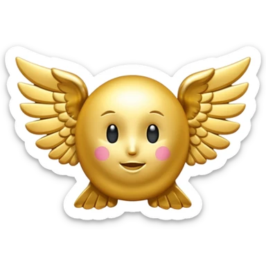 BTC with little wings sticker