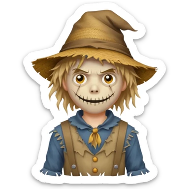 scary scarecrow boy sticker