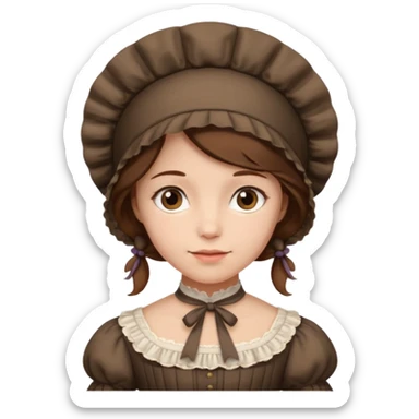 1800's european female sticker