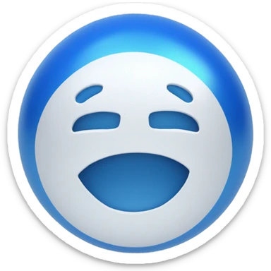 A white ok sign within a single blue sphere sticker