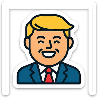 President Trump happy sticker